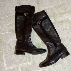 TORY BURCH Dark Brown High Knee Boots Size 7